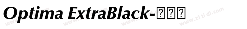 Optima ExtraBlack字体转换